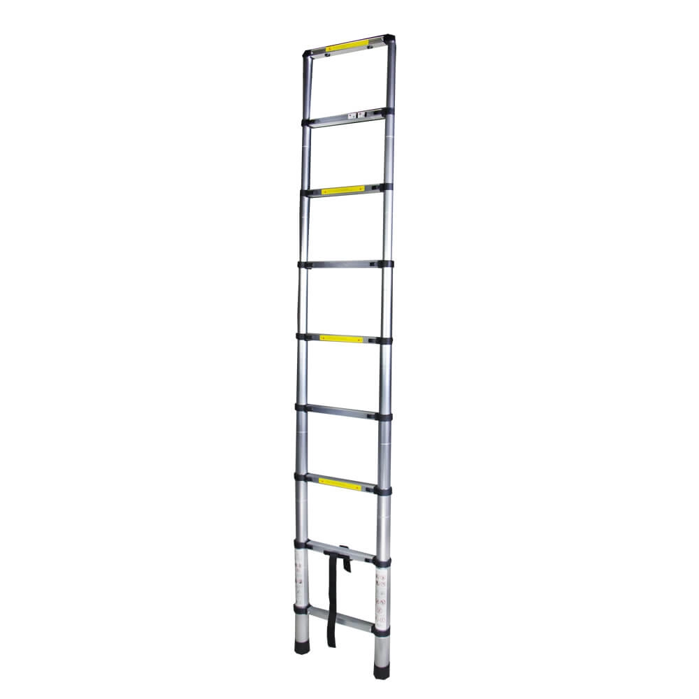 Scara telescopica aluminiu BISONTE STR1026 9 trepte, inaltime maxima 2.6 m