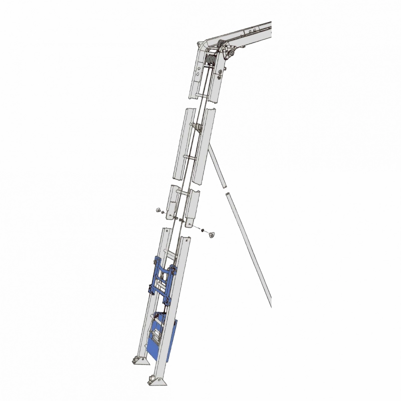 Elevator materiale constructii GEDA 250 FIXLIFT complet echipat, H=19,5m