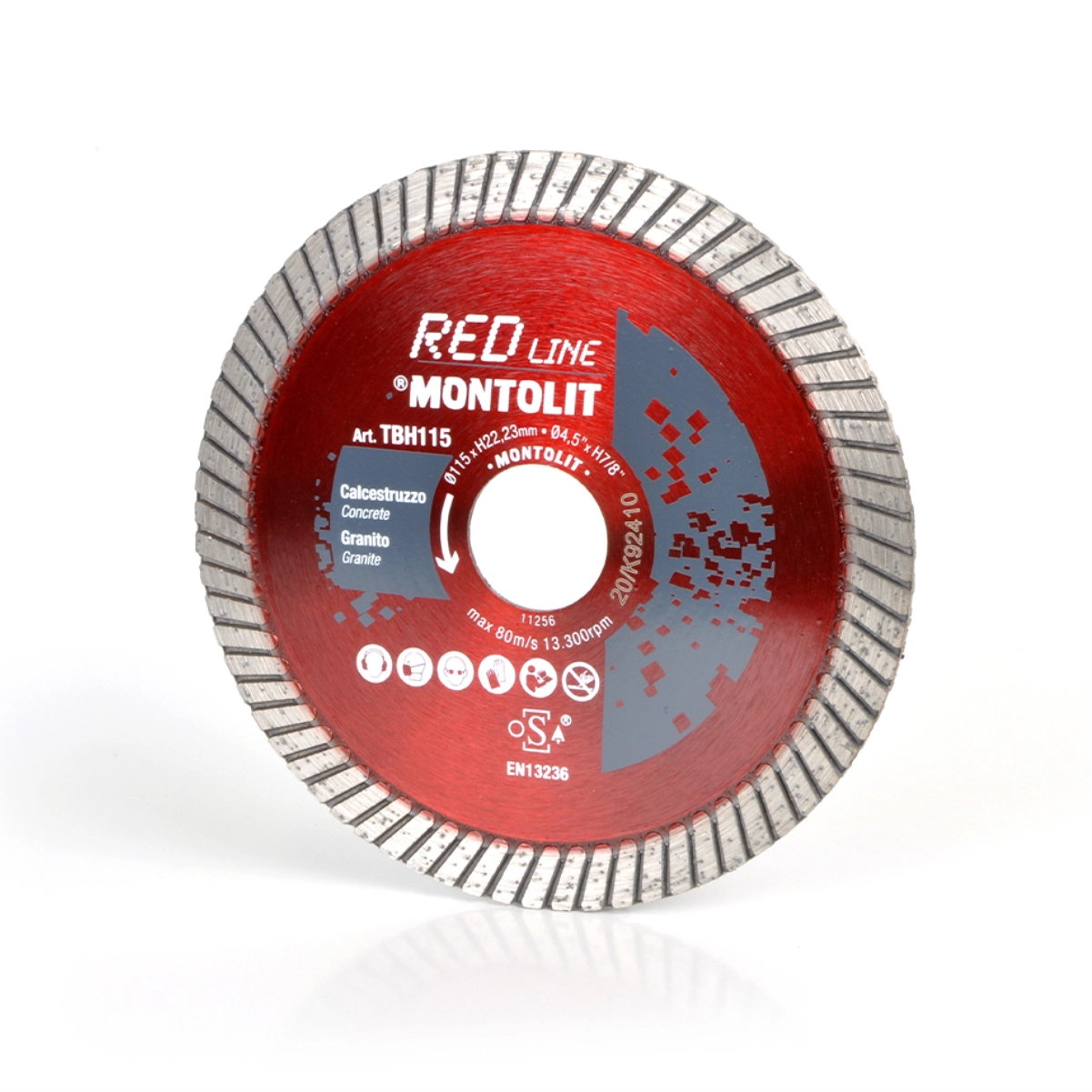 Disc Montolit TBH180 diamantat pentru granit/beton Ø 180 mm