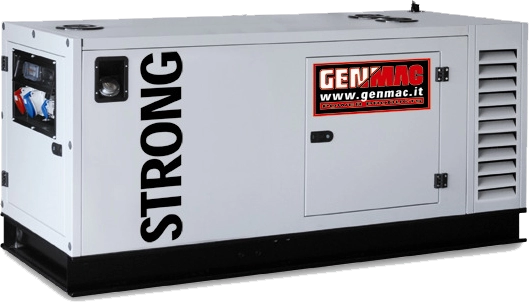 Generator insonorizat Genmac Strong G50IS putere maxima 55 kVA 400V motor Iveco
