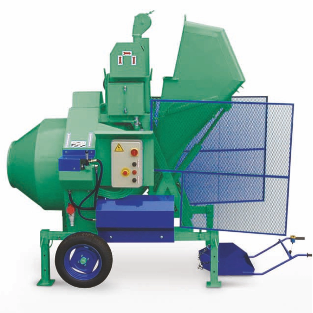 Betoniera cu automatizare BIR 750E, motor 400V, 5,6 kW, 750 l, 17 m³/h