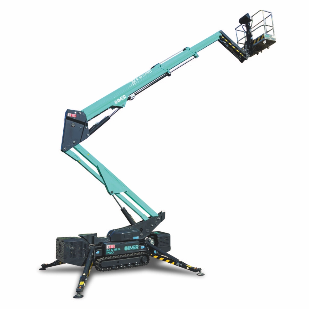 Nacela cu senile tip spider IMER ACCESS IM R18 SA Hybrid Hlucru 17.6m/230kg generator 11cp/4 Kw AC